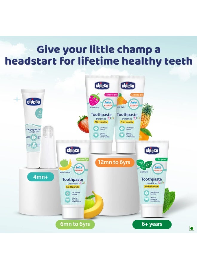 Chicco Toothpaste for Kids Best for Baby (1y-6y), Mix Fruit Flavour, 50g | Fluoride-Free & Low Abrasive | Removes Plaque, Helps Prevent Cavities | IDA Accepted - Image 5